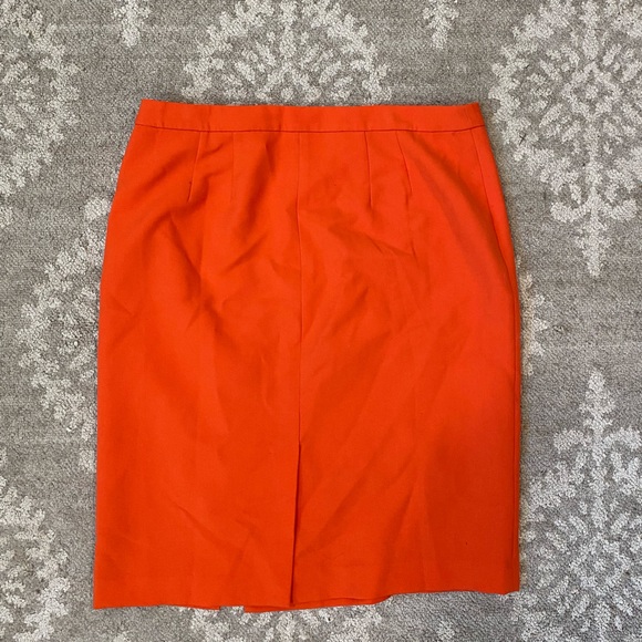 Talbots orange Zipper pencil skirt Size 14 - Picture 3 of 3
